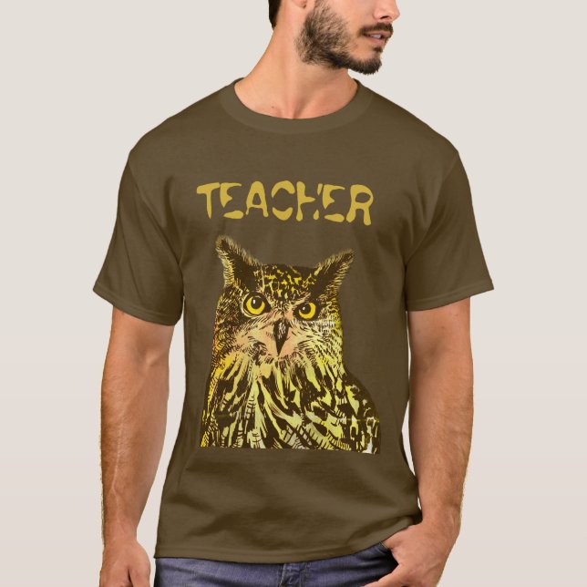Professora, T-Shirt da Coruja de Águia (Frente)
