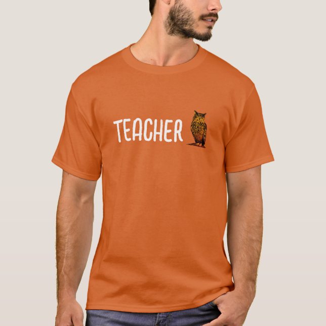 Professora, T-Shirt da Coruja de Águia (Frente)