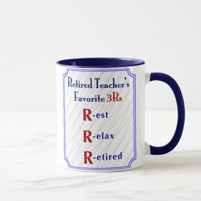 Professores aposentados 3Rs - caneca de café (Direita)