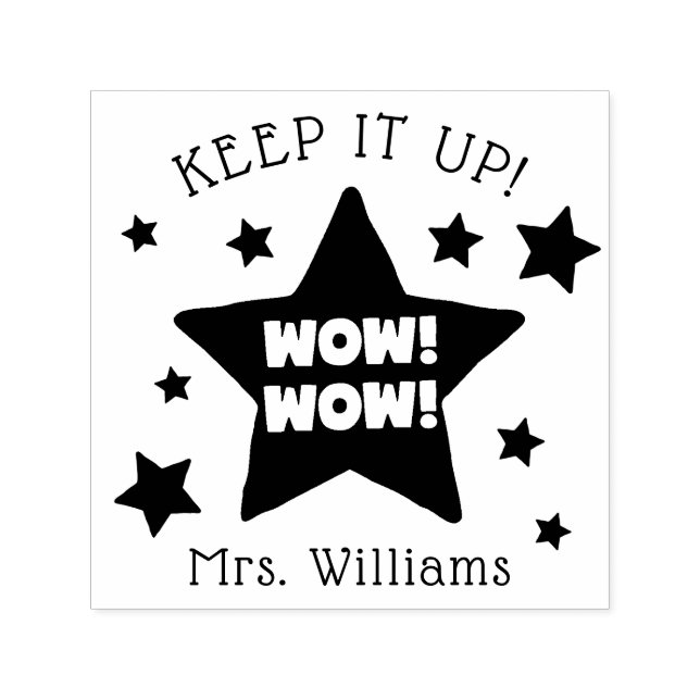 Professores Carimbo Inspiracional Uau Mantenha-o a (Design)