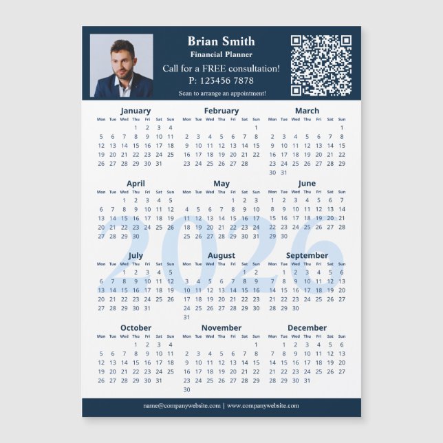 Profile Financial Planner 2026 Calendar Magnet (Frente)