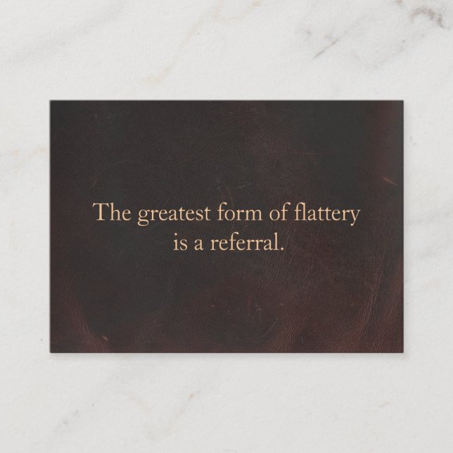 Profissional de Cartão de Referência de Couro Empr (Frente)