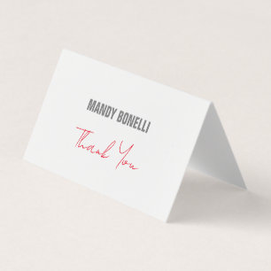 Profissional elegante moderno minimalista obrigado