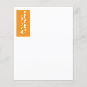 Profissional minimalista moderno papel laranja bra