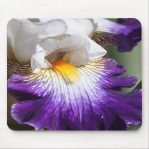 Profundamente - íris roxa e branca Mousepad