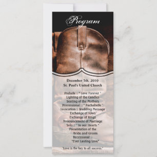 Programa 4x9.25 Cartões Cowboy Boots Barn Wood Rus