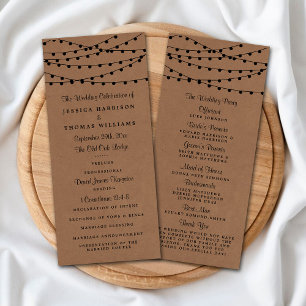 Programa A Coleção de Casamentos Rustic Kraft String Lights