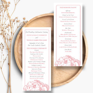 Programa A coleção floral do casamento da peônia bonito