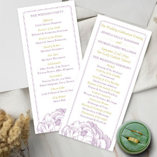 Programa A coleção floral do casamento da peônia bonito