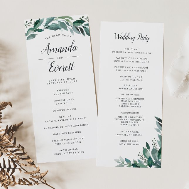 Programa Abundant Foliage Wedding Ceremony (Criador carregado)