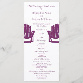 Programa Adirondack Chairs Plum Beach Wedment Program