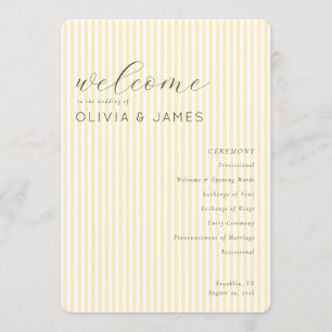 Programa Agenda de Casamento Listrada Bege Elegante