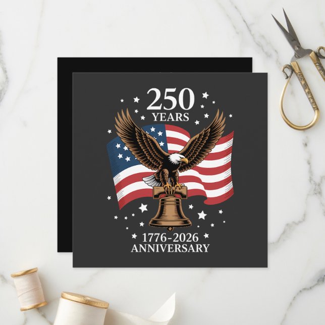 Programa Águia e Bandeira 250 Anos da América 1776-2026 (Frente/Verso In Situ)