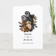 Amber Floral Owls Gothic Wedding