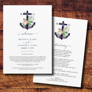 Programa Anchor Floral Náutica Casamento de Verão Itinerári