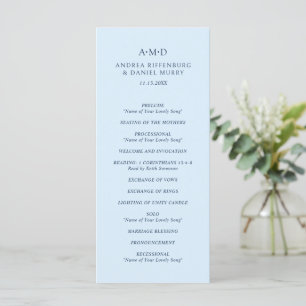 Programa Andrea Azul Céu Casamento Elegante