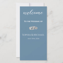 Programa Anéis de Casamento Branco e Verde Azul-