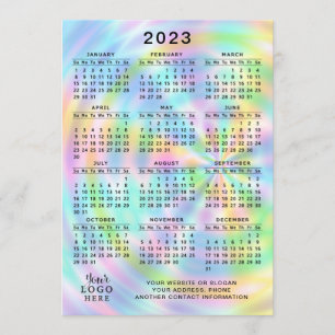 Programa Ano do Cheio do Calendário 2023 - Faux Holographic