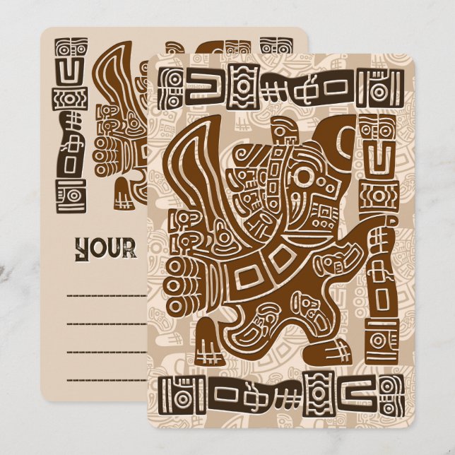 Programa Arte Antiga Tribal do Guerreiro de Águia Asteca (Frente/Verso)