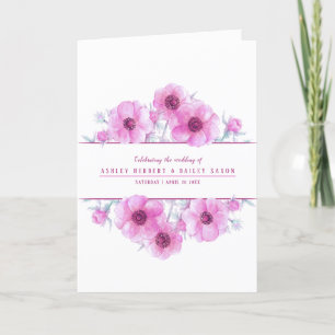 Programa Arte aquosa de flores rosa-casado