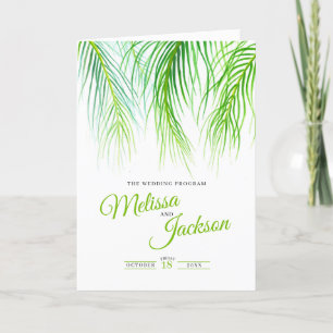 Programa Arte de aquarela de folhas de palmeira tropical ve