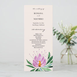 Programa Arte em Aquarela Boho Romântico Lilás Lótus