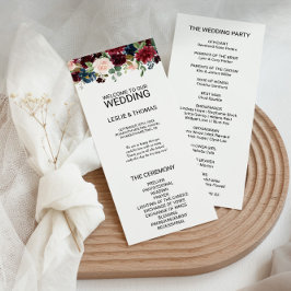 Programa Autumn Rustic Dazzling Burgundy Wedment