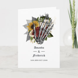 Programa Autumn Rustic Floral Gothic Wedding