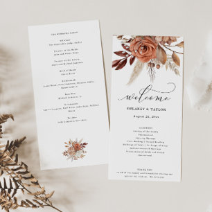 Programa Autumn Rustic Floral Wedding Alto