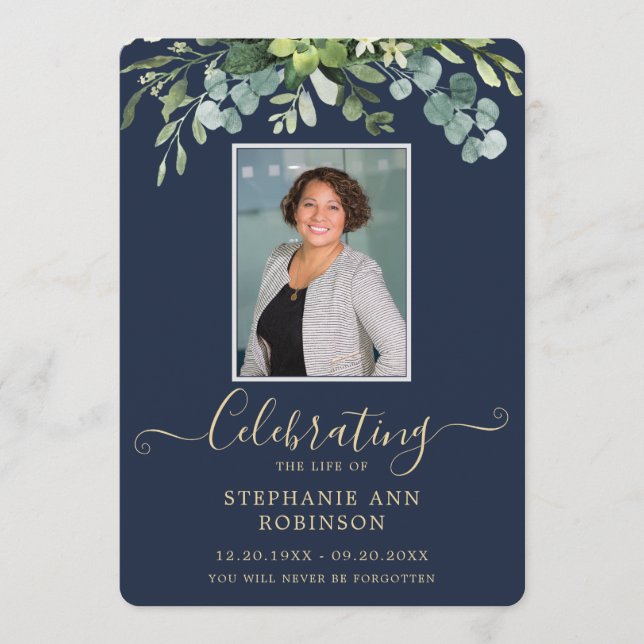 Programa Azul Dourado de Ordem de Foto Elegante (Frente)