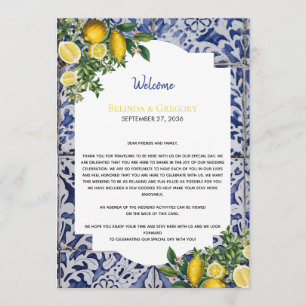 Programa Azulejos portugueses limões Boas-vindas Itinerário
