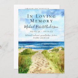 Programa Beach In Loving Memory Funeral