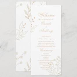 Programa Beige Corner Floral Boho Wedding