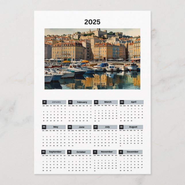Programa Belo Calendário de Visualização da França (Frente)