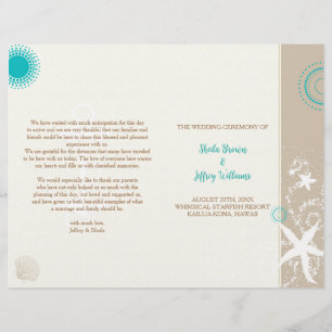Programa BiFold de Casamento de Praia de Tan Ivory