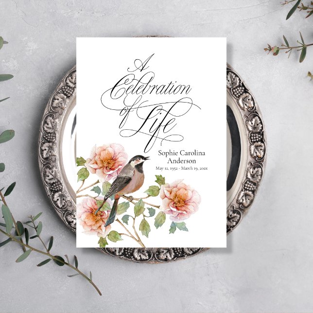 Programa Bird in Flowers Celebration of Life Program (Criador carregado)