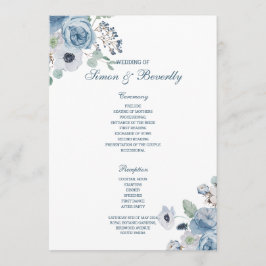 Programa Blue Floral Wedding