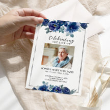 Blue Flowers Memorial Ordem Funeral de Serviço