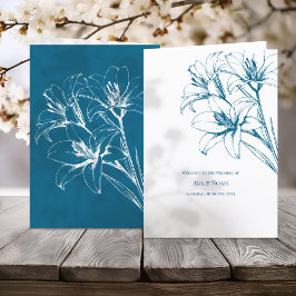 Programa Blue Lily Outline Wedding