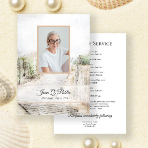 Programa Boardwalk to Beach Funeral Service Memorial
