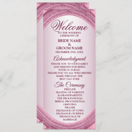 Programa Boas-vindas Casamento Dusty Rosa Blush Frame Rosa 