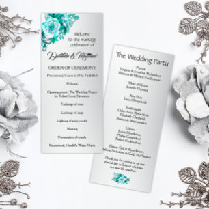 Programa Boho Aqua Rosas no Casamento Prateado