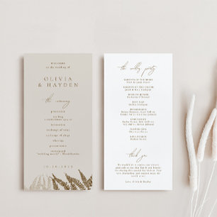 Programa Boho Botânico Wedding Program