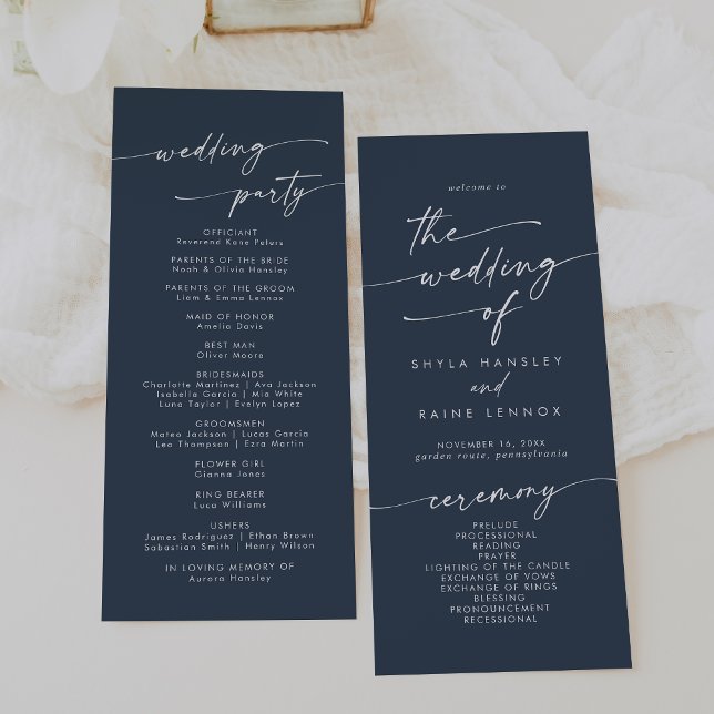Programa Boho Chic Dark Marinho Azul Casamento De Comprimen (Criador carregado)