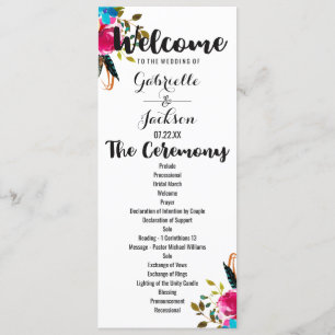 Programa Boho Chic Floral Watercolor