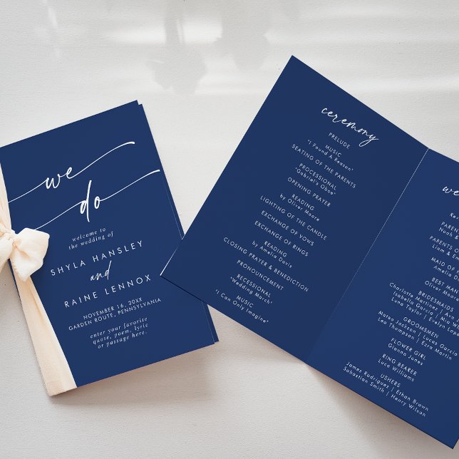 Programa Boho Chic Royal Blue Nós Dobramos O Casamento (Criador carregado)