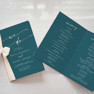 Programa Boho Chic Teal Blue Nós Dobramos O Casamento