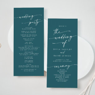 Programa Boho Chic Teal Blue Tea Length Weding