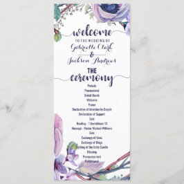 Programa Boho Feather & Floral Wreath Wedment
