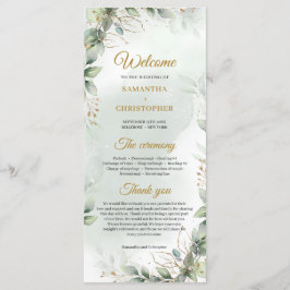 Programa Boho greenery eucalyptus foliage gold frame
